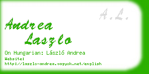andrea laszlo business card