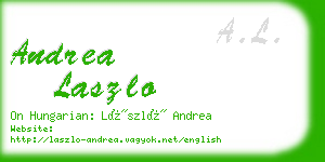 andrea laszlo business card